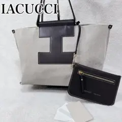 IACUCCI ハンドバッグ ブラック ホワイト系 キャンバス レザー 楽天市場】イアクッチ（トートバッグ｜レディースバッグ