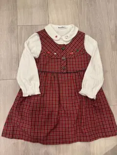 familiar ジャンパースカート 長袖ブラウスセット 100cm