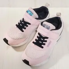 【ムーンスター】スニーカー◆19cm、ピンク×ブラック