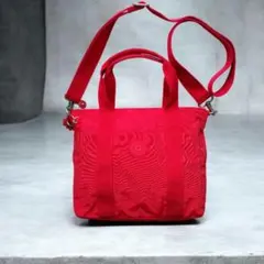 キプリング 2WAY ショルダー トートバッグ レッド