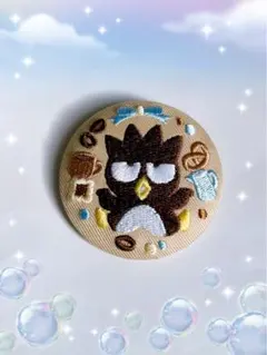 サンリオ ビスケット　刺繍缶バッチ biscuit3 バッドばつ丸