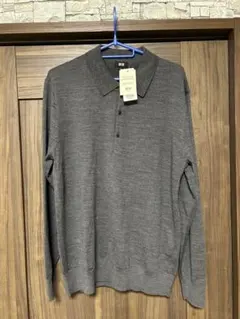 新品　メリノニットポロセーター