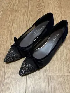 LE TALON ポインテッドトゥキャップチュールバレエ　ネイビー　22.5cm