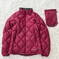 モンベル ライトアルパインダウンジャケット レディースXL レッド・ピンク