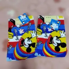ミッキーマウス フェイスタオルセット 2枚組