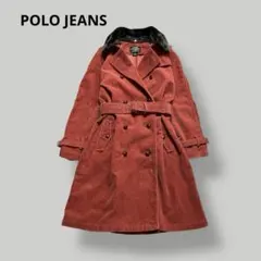 【ファー付き✨コーデュロイ】ポロジーンズ トレンチコート くるみボタン