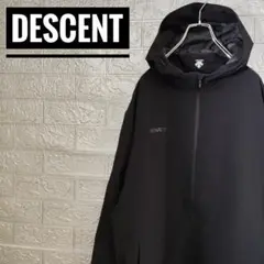 デサントDESCENT　MOVESPORT古着美品ナイロンジャケット黒O