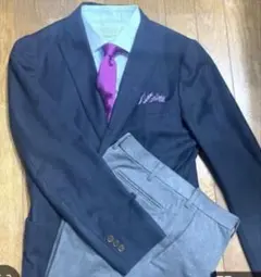 【まさと様専用】オリヒカ　紫ネクタイ　ドット柄7cm幅