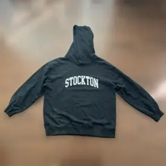 GLOBAL WORK STOCKTON ロゴ パーカー ブラック