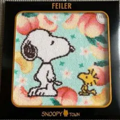 フェイラー　スヌーピー　ピーチドット　タオルハンカチ　スヌーピータウンのサムネイル