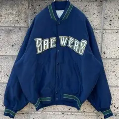 Majestic × MIL.ブルワーズ XLサイズ フリース裏地 スタジャン Majestic × MIL.ブルワーズ XLサイズ フリース裏地 スタジャン Men's