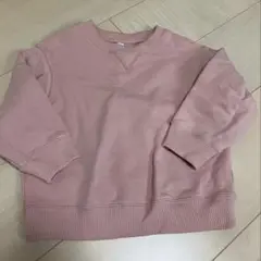 ユニクロ　トレーナー　ピンク100