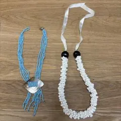 【美品】フラダンス ククイレイ シェルレイ マーメイドレイ シェルチョーカー