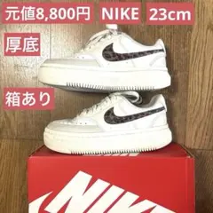 NIKE/厚底スニーカー/レオパード柄ロゴ/23cm