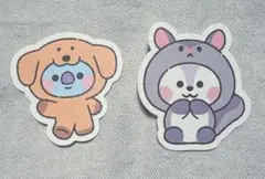 BT21 FLUFFYベビー ステッカー 2枚セット
