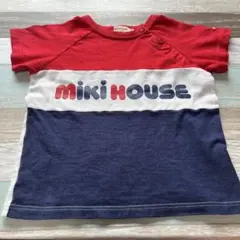 ミキハウス　MIKI HOUSE トリコロールカラーTシャツ　90cm