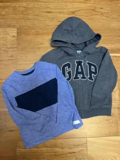 ギャップGAP110グレーロゴパーカー上着アウター長袖トップスTシャツまとめ売り