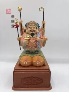 修縁堂】彩繪 切金 大黒天 真言密教 木彫仏像 飾り置物 - メルカリ