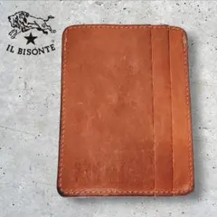 し*ご様 良品【IL BISONTE】イルビゾンテ 良革レザー カードケース パ