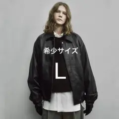 【希少サイズ】ssstine レザーブルゾン L 黒のサムネイル