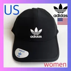 訳あり レア【新品】アディダス キャップ USA レディース 黒 ハット 帽子