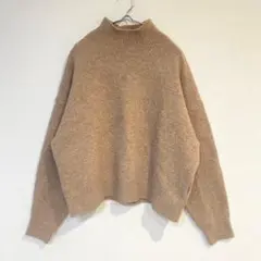 【エイチアンドエム】セーター モックネック 長袖 毛混 無地 シンプル S