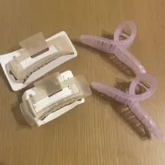 【お得】大きめヘアクリップ　ヘアアクセサリー　4個セット　まとめ売り