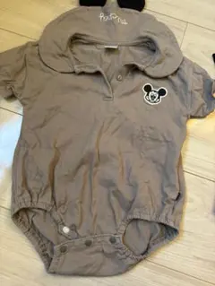 ミッキーマウス 襟付きロンパース