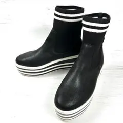 美品　NO NAME ソックスブーツ　プラットフォーム　35 22.0