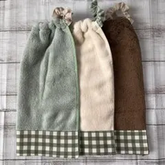 おりこうタオル おりこうエプロン グリーンチェック 一重 3枚セット