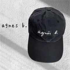 agnes b. アニエスベー　ロゴ入 ブラックキャップ