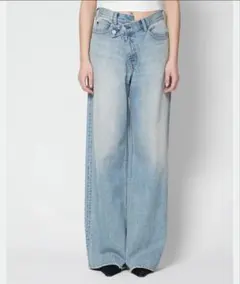 MOUSSY CROSS WAIST WIDE STRAIGHT