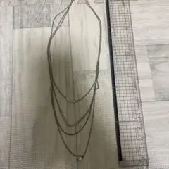 3連ネックレス パール装飾