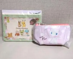 ポケモン一番くじ　ポーチ　集合柄　　ミューミニポーチ
