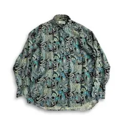 希少 ペイズリー柄 ヴィンテージ シルクシャツ 80s 90s オールド 古着