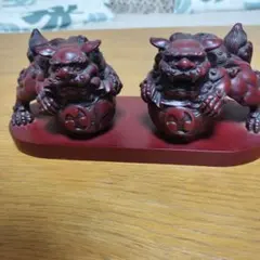 陶器製 獅子 置物 2体セット - メルカリ
