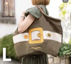 ボールアンドチェーン　エコバッグ　Lサイズ トートバッグ　ショルダーバッグ　刺繍