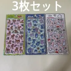 【正規品】プチドロップステッカー　バンビ　スティッチ　101匹わんちゃん　セット