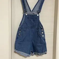 デニムオーバーオール ショートパンツ サロペット レディース Sサイズのサムネイル