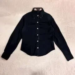 Burberry London 長袖 シャツ ネイビー Sサイズ （a1のサムネイル