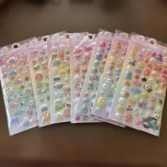 プニキュン！ぷっくりシール　ボンボンドロップ風シール　犬　動物　恐竜