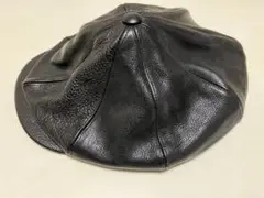 お値引きOKほぼ未使用　OLD JOE BRAND レザーキャスケット　ブラック お値引きOKほぼ未使用 OLD JOE BRAND レザーキャスケット