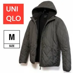 【美品】UNIQLO ポリエステル 中綿ジャケット ボア裏地 軽量
