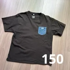 Lee 黒 Tシャツ デニムポケット 150