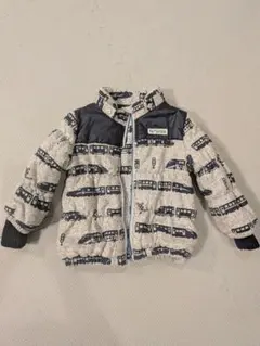 電車プリント中綿ジャケット