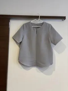 ROPE PICNIC グレー 半袖 Vネック シャツ