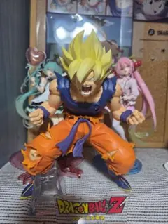 ドラゴンボールZ.激怒悟空一番くじフィギュア。下位賞のロゴ付き。