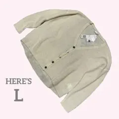 未使用　HERE’S カーディガン「L】　レディース　トップス　アイボリー