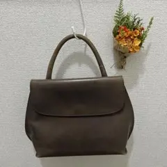 B.stuffビースタッフ グレーレザー ハンドバッグ