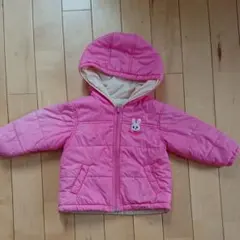 【訳あり】ミキハウス    ジャンパーブルゾン アウター 80(リバーシブル)